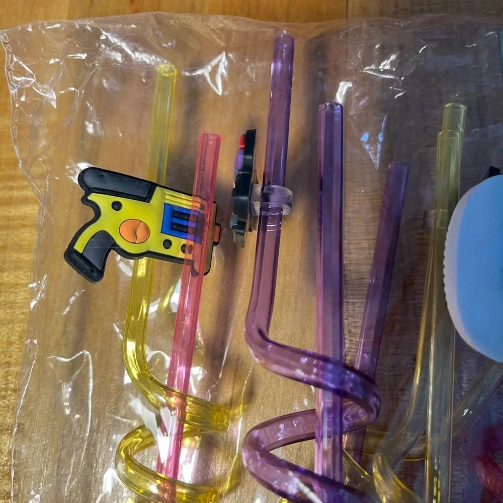 Nerf Colorful Spiral Straws Set of 25
